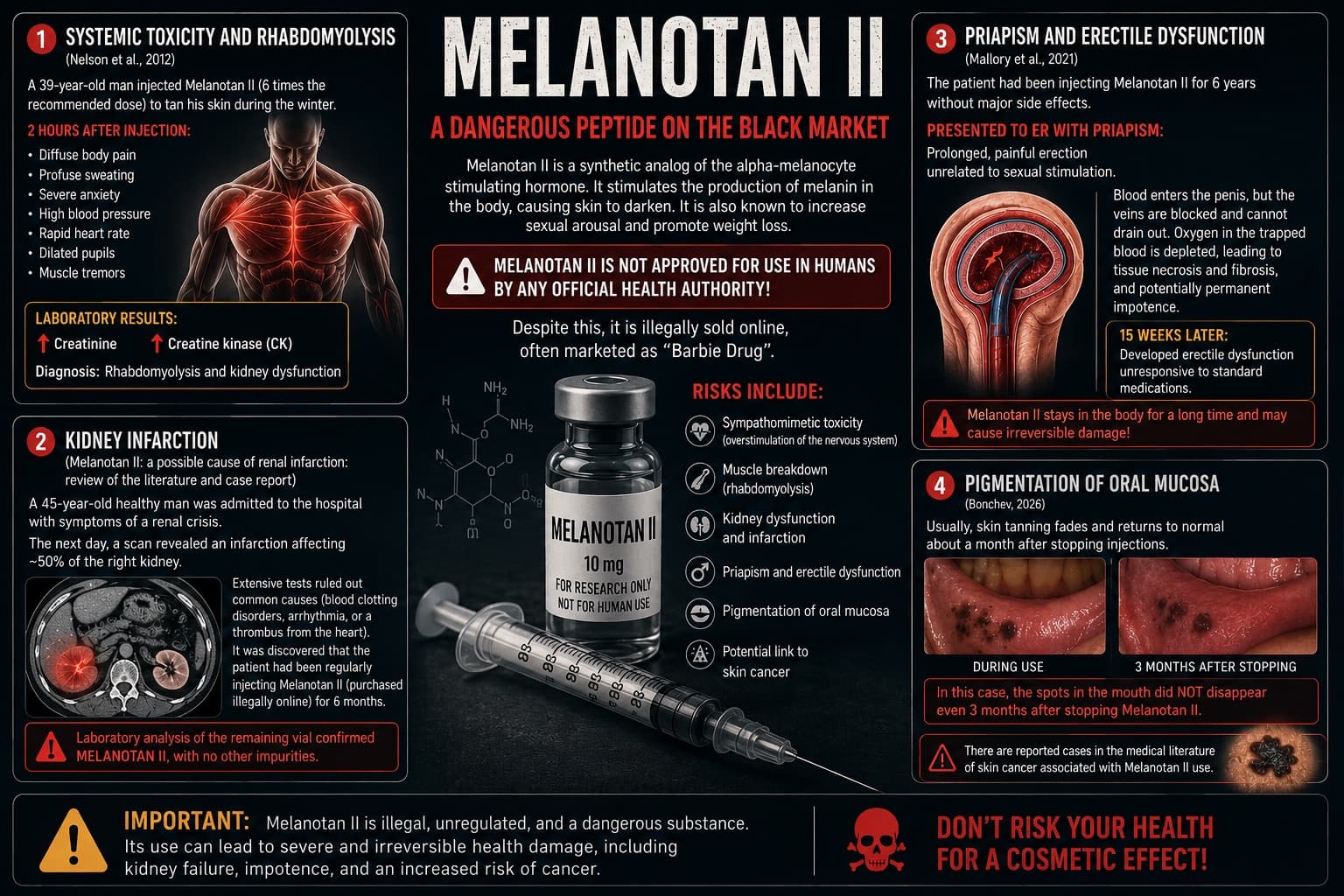 Melanotan II — the so-called Barbie Drug and its documented side effects