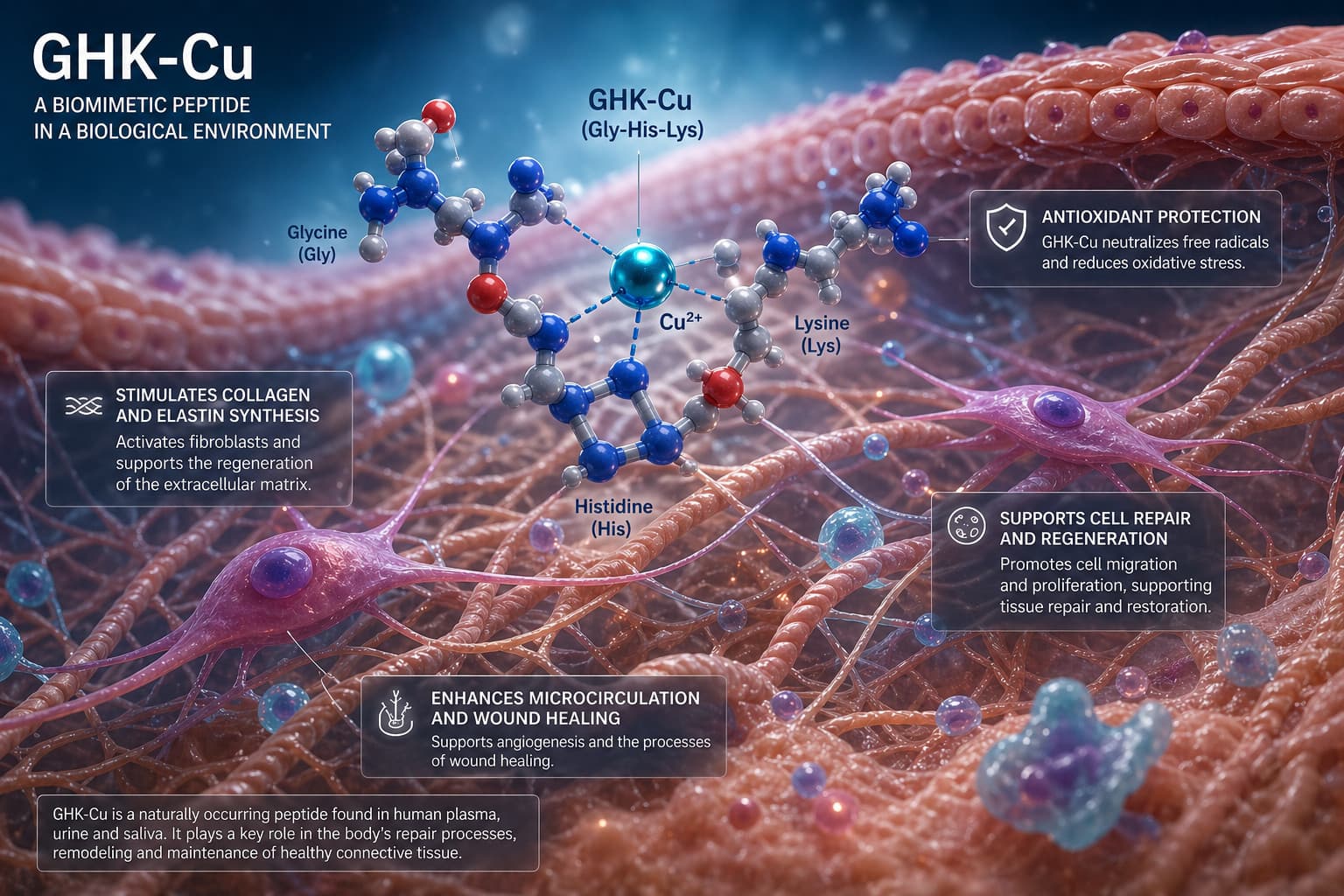 GHK-Cu copper peptide molecular structure