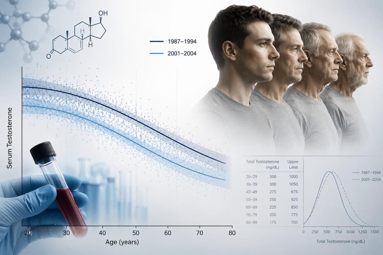 A population-level decline in serum testosterone levels in American men across reference periods